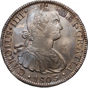 Mexico, Charles IV, 8 Reales 1803 Mo-FT, Mexico City