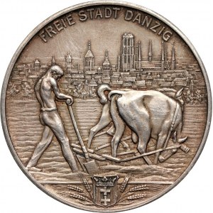 Wolne Miasto Gdańsk, medal, 32 lata pracy w rolnictwie, galwan
