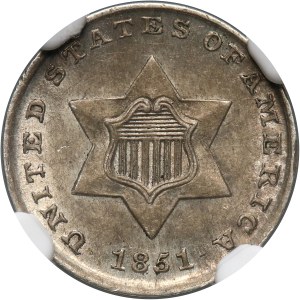 USA, 3 Cents 1853, Philadephia