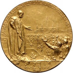 Austria, Franciszek Józef I, złoty medal z 1908 roku, Zawody strzeleckie w Wiedniu