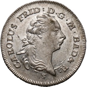 Niemcy, Badenia, Karol Fryderyk, 10 krajcarów 1766 S-W