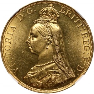 Great Britain, Victoria, 5 Pounds 1887, London