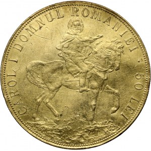 Romania, Carol I, 50 lei 1906, Bucharest
