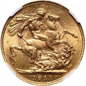 Great Britain, George V, Sovereign 1911, London