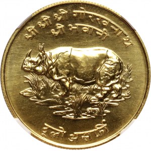 Nepal, 1000 rupii VS2031 (1974), Nosorożec indyjski, WWF Wildlife Conservation Series