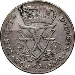 Norwegia, Fryderyk IV, korona (4 Marki) 1726, Kongsberg