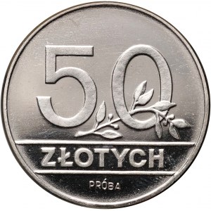 III RP, 50 złotych 1990, PRÓBA, nikiel