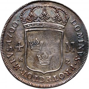 Sweden, Karl XII, 4 Mark 1700, Stockholm