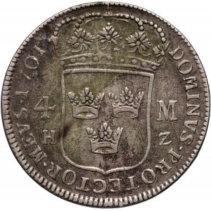 Sweden, Karl XII, 4 Mark 1701, Stockholm