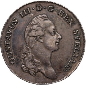 Szwecja, Gustaw III, talar (Riksdaler) 1782 OL, Sztokholm