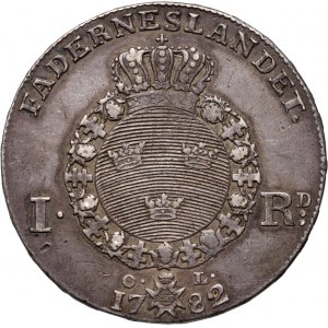 Sweden, Gustav III, Riksdaler 1782 OL, Stockholm