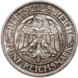 Germany, Weimar Republic, 5 Mark 1931 G, Karlsruhe, Oak Tree