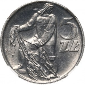 PRL, 5 złotych 1973, Rybak