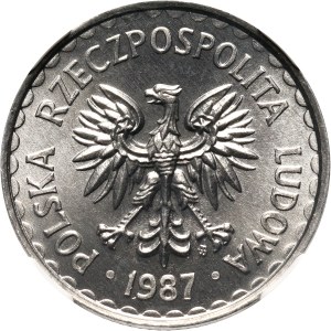 PRL, 1 złoty 1987