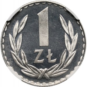 PRL, 1 złoty 1980, Stempel lustrzany