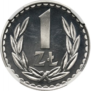 PRL, 1 złoty 1982, Stempel lustrzany