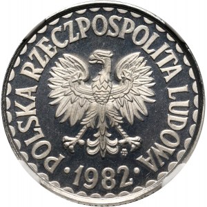 PRL, 1 złoty 1982, Stempel lustrzany