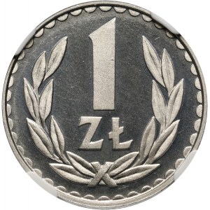 PRL, 1 złoty 1986, Stempel lustrzany