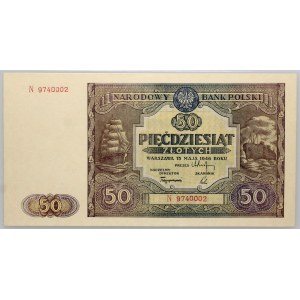 PRL, 50 złotych 13.05.1946, seria N