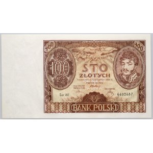 II RP, 100 złotych 9.11.1934, seria AV. znw +X+