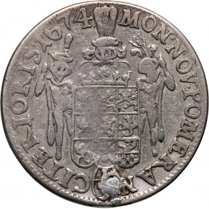 Pomorze, Karol XI, 1/3 talara 1674 DS, Szczecin