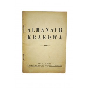 ALMANACH KRAKOWA Wydawnictwa Rekl. Prop. KRAJOWID w Krakowie, rok 1935