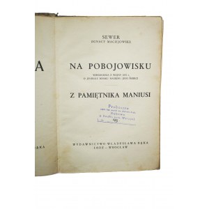 SEWER Ignacy Maciejowski - Na pobojowisku wspomnienia z wojny 1870r. o jenerale Bosaku Haukem i jego śmierci. Z pamiętnika Manusi