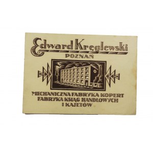 [REKLAMA] Edward Kręglewski Poznań Mechaniczna Fabryka Kopert, Fabryka Ksiąg Handlowych i Kajetów