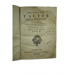 TACYT - Dzieła wszystkie, tom II, Warszawa 1773, j. polski