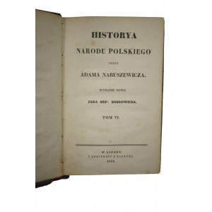 NARUSZEWICZ Adam - Historya narodu polskiego, tom VI, Lipsk 1836