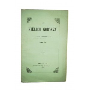 ZAGÓRSKI Apolinary - Kielich goryczy, napisał chrześcijanin roku 1854, Bruxella 1859