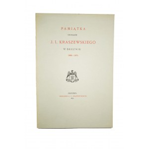 Pamiątka drukarni J.I. Kraszewskiego w Dreźnie 1868-1871, reprint numerowany 139 / 300, 1987r.