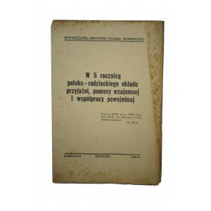 [TPPR] W 5 rocznicę polsko-radzieckiego układu przyjaźni, pomocy wzajemnej i współpracy powojennej, kwiecień 1950
