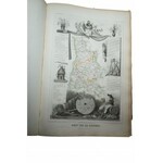 ILUSTROWANY ATLAS NARODOWY FRANCJI z ilustracjami 86 departamentów i posiadłości Francji, Paryż 1856