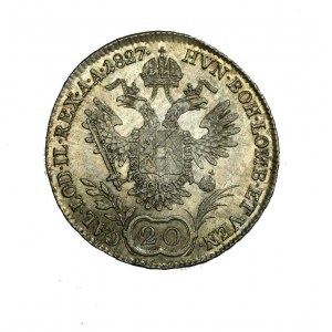 AUSTRIA Franciszek I, 20 kreutzerów 1827