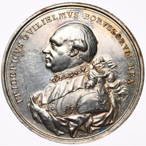Niemcy, medal - hołd Brandenburgii złożony Fryderykowi Wilhelmowi II w 1786, średnica 42 mm