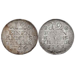 Prusy, Fryderyk II, 1/12 talara 1765 A, Berlin, 1764 F, Magdeburg, razem 2 sztuki