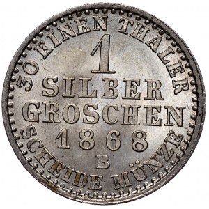 Niemcy, 1 silbersgroschen 1869 B, Wrocław