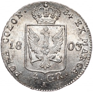 Prusy, Fryderyk Wilhelm III, 4 grosze 1803 A, Berlin