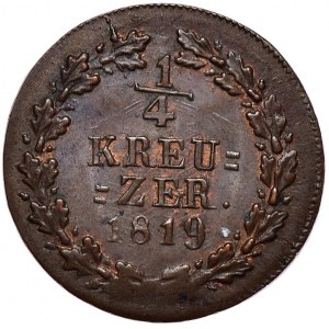 Niemcy, Nassau, 1/4 krajcara 1819