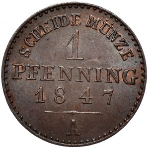 Niemcy, Prusy, 1 fenig 1847 A, Berlin