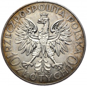 10 złotych 1933 kobieta, Warszawa