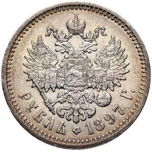 Rosja, Mikołaj II, Rubel 1897 AГ, Petersburg