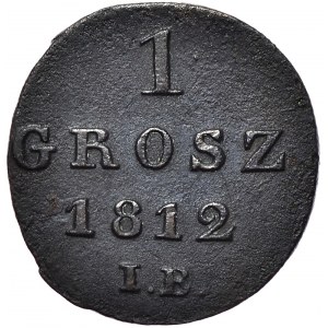 Księstwo Warszawskie, Fryderyk August I, grosz 1812 IB