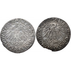 Prusy Książęce, Albrecht Hohenzollern, grosz 1541, grosz 1543, Królewiec, razem 2 sztuki