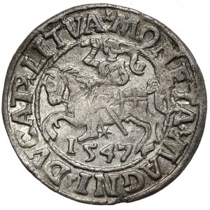 Zygmunt II August, półgrosz 1547, Wilno, L/LITVA
