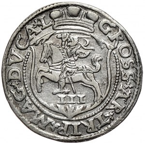 Zygmunt II August, trojak 1562 Wilno, L/L