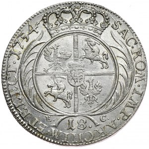 August III, Ort koronny 1754, Lipsk, długa głowa