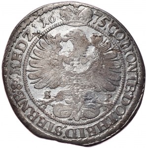 Śląsk, księstwo oleśnickie, Sylwiusz Fryderyk, 15 krajcarów 1675 SP, Oleśnica