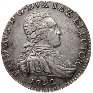 Saksonia, 2 grosze wikariackie 1792 IEC, Drezno